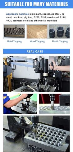 US Stock M6-M30 Electric Tapping Machine 0-200rpm/min Electric Tapper Machine Tapping Arm 12Pcs ANSI standard Collets Universal Type Flexible Arm Nut-tapping Machine in Saudi Arabia