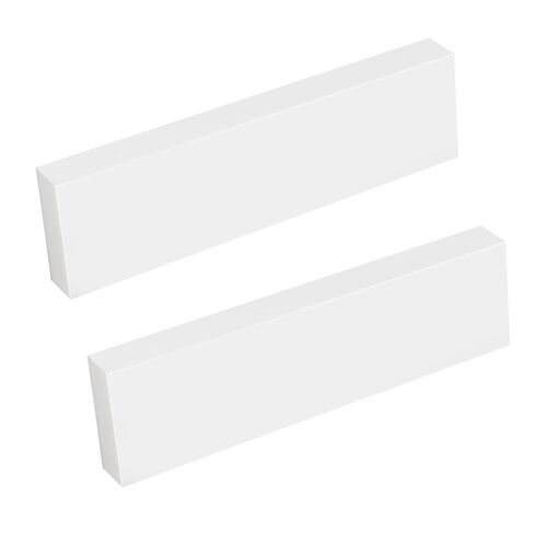 قطعتان من كتلة بلاستيكية HDPE مقاس 30.48 سم × 7.62 سم ​​× 2.54 سم، كتلة من البولي إيثيلين الأبيض، شريط صلب مستطيل من البلاستيك النايلون لمشروعات DIY نماذج أولية لتحسين أرضية المنزل in Kuwait