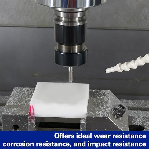 قطعتان من كتلة بلاستيكية HDPE مقاس 30.48 سم × 7.62 سم ​​× 2.54 سم، كتلة من البولي إيثيلين الأبيض، شريط صلب مستطيل من البلاستيك النايلون لمشروعات DIY نماذج أولية لتحسين أرضية المنزل in Kuwait