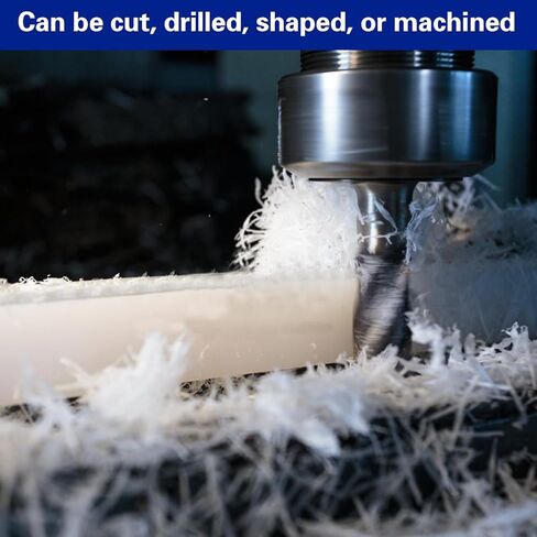 قطعتان من كتلة بلاستيكية HDPE مقاس 30.48 سم × 7.62 سم ​​× 2.54 سم، كتلة من البولي إيثيلين الأبيض، شريط صلب مستطيل من البلاستيك النايلون لمشروعات DIY نماذج أولية لتحسين أرضية المنزل in Kuwait