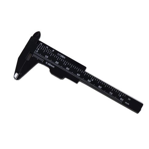 Eyebrow Measuring Ruler, Microblading Caliper Tool, Double Scale Plastic Gauge for Brow Artists (Black) in Saudi Arabia