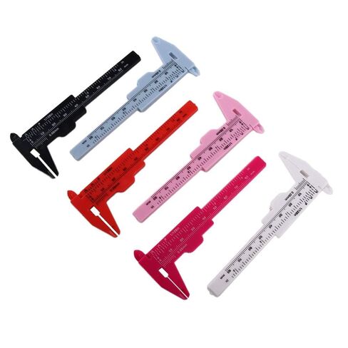 Eyebrow Measuring Ruler, Microblading Caliper Tool, Double Scale Plastic Gauge for Brow Artists (Black) in Saudi Arabia