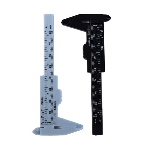 Eyebrow Measuring Ruler, Microblading Caliper Tool, Double Scale Plastic Gauge for Brow Artists (Black) in Saudi Arabia