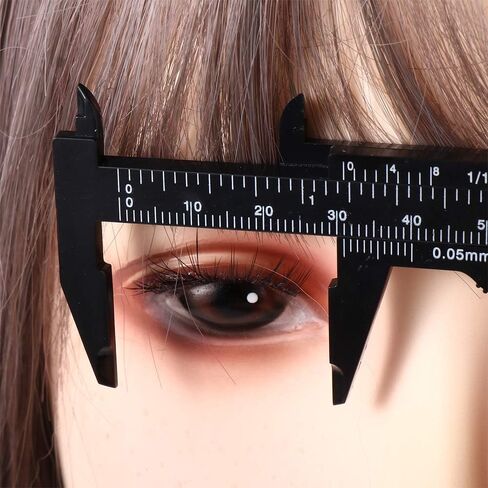 Eyebrow Measuring Ruler, Microblading Caliper Tool, Double Scale Plastic Gauge for Brow Artists (Black) in Saudi Arabia