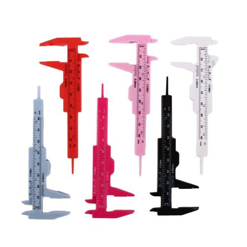 Eyebrow Measuring Ruler, Microblading Caliper Tool, Double Scale Plastic Gauge for Brow Artists (Black) in Saudi Arabia