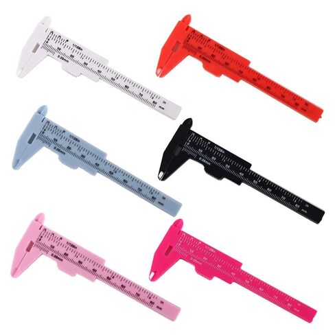 Eyebrow Measuring Ruler, Microblading Caliper Tool, Double Scale Plastic Gauge for Brow Artists (Black) in Saudi Arabia