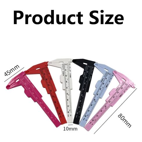 ARTIFUN 5 Pack Plastic Vernier Caliper – 5 Colors Lightweight Measuring Tool for Inside, Outside, Depth & Step Measurements – Portable Manual Caliper for DIY, Crafts, Jewelry & Household Use in Saudi Arabia