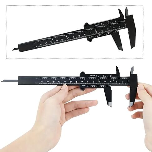 ARTIFUN 5 Pack Plastic Vernier Caliper – 5 Colors Lightweight Measuring Tool for Inside, Outside, Depth & Step Measurements – Portable Manual Caliper for DIY, Crafts, Jewelry & Household Use in Saudi Arabia