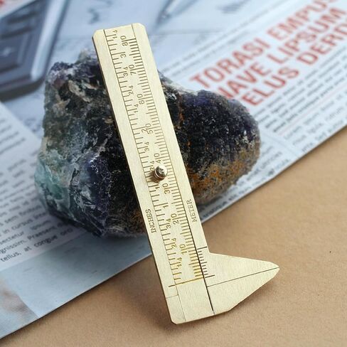Brass Vernier Caliper 0-80mm Dual Scale Precision Measuring Tool – Pointed Tip Design in Saudi Arabia