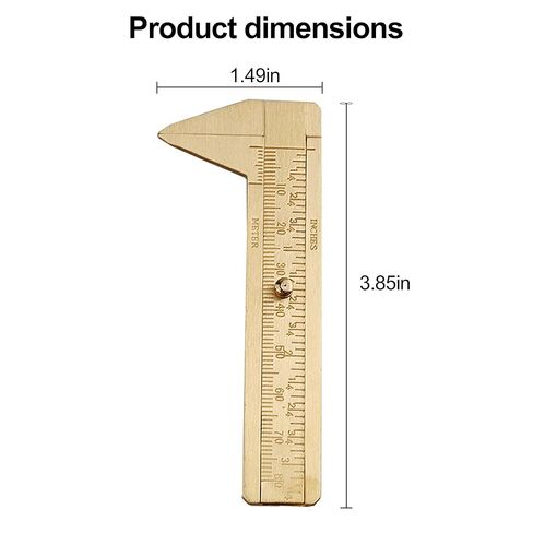 Brass Vernier Caliper 0-80mm Dual Scale Precision Measuring Tool – Pointed Tip Design in Saudi Arabia