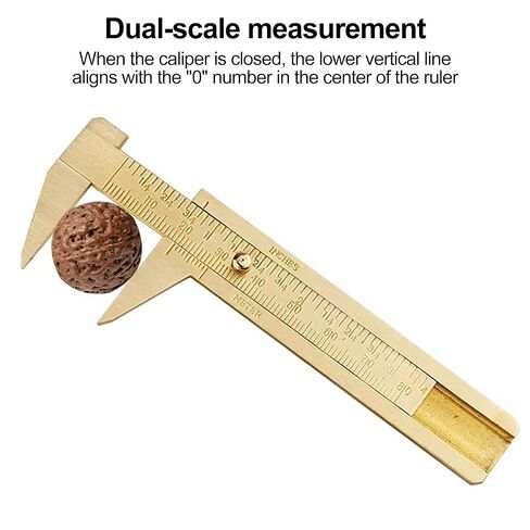 Brass Vernier Caliper 0-80mm Dual Scale Precision Measuring Tool – Pointed Tip Design in Saudi Arabia