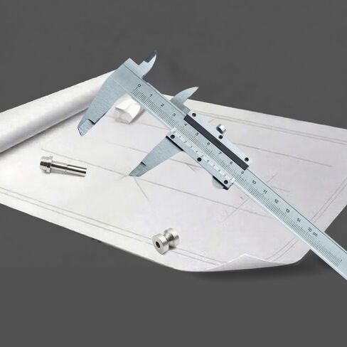 Metal Caliper Measuring Tool 150mm*0.01mm Stainless Steel Caliper Measuring Tool Calibrador Machinist Tools Micrometer Inch/MM/Fraction for DIY/Household in Saudi Arabia
