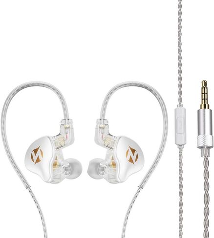【 9D Stereo Sound&Detachable Cable - Boxed 】 3.5MM Professional Wired Gaming in Ear Headphones - High Fidelity Wired Headphones, Wired Microphone, Suitable for Musicians, Studio Recording, DJ Drummers in Saudi Arabia