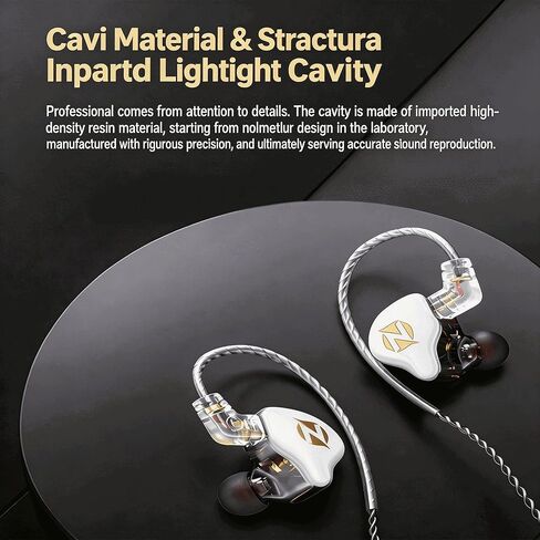 【 9D Stereo Sound&Detachable Cable - Boxed 】 3.5MM Professional Wired Gaming in Ear Headphones - High Fidelity Wired Headphones, Wired Microphone, Suitable for Musicians, Studio Recording, DJ Drummers in Saudi Arabia