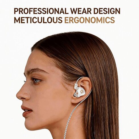 【 9D Stereo Sound&Detachable Cable - Boxed 】 3.5MM Professional Wired Gaming in Ear Headphones - High Fidelity Wired Headphones, Wired Microphone, Suitable for Musicians, Studio Recording, DJ Drummers in Saudi Arabia