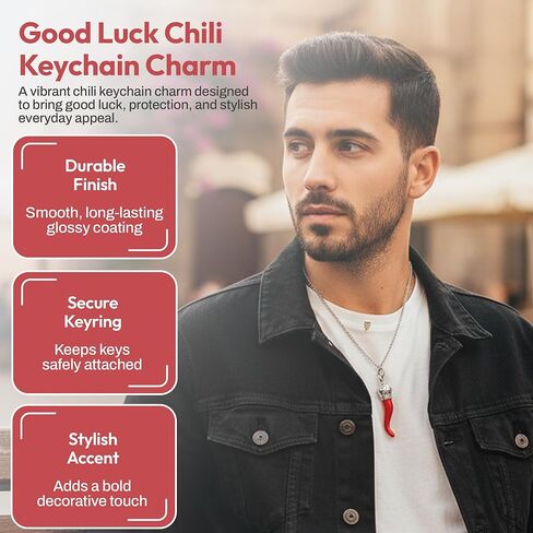 Italian Red Horn Necklace - Silver Cornicello Good Luck Pendant with Sterling Silver Chain in Kuwait