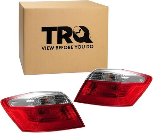 TRQ Driver & Passenger Side Rear Tail Lights Set Compatible with 1990-1996 Ford Bronco F-150 1990-1997 F-250 1997 F-250 HD F-350 FO2800106 FO2801105 in Saudi Arabia