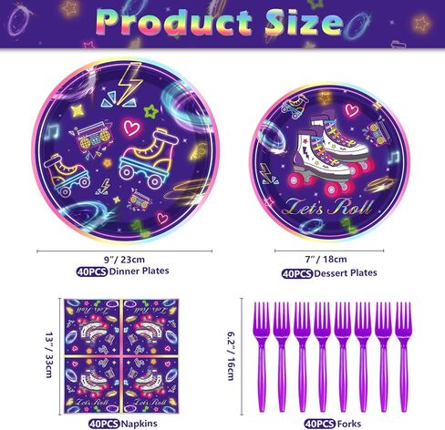 160 حزمة من لوازم حفلات التزلج على الجليد من Let's Roll لوازم أعياد الميلاد، مجموعة أدوات مائدة لحفلات التزلج على الجليد لتزيين حفلات التزلج تحت عنوان 40 قطعة in Kuwait