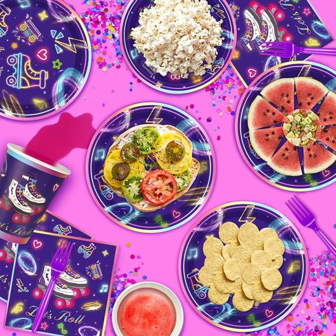 160 حزمة من لوازم حفلات التزلج على الجليد من Let's Roll لوازم أعياد الميلاد، مجموعة أدوات مائدة لحفلات التزلج على الجليد لتزيين حفلات التزلج تحت عنوان 40 قطعة in Kuwait