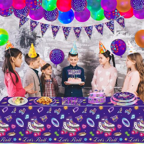 160 حزمة من لوازم حفلات التزلج على الجليد من Let's Roll لوازم أعياد الميلاد، مجموعة أدوات مائدة لحفلات التزلج على الجليد لتزيين حفلات التزلج تحت عنوان 40 قطعة in Kuwait