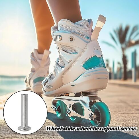 8PCS Inline Skate Wheel Axles, 6mm OD Hex Socket Screws (30mm & 35mm) with Installation Tool, Roller Blades Replacement Skate Hardware Repair Kit in Saudi Arabia