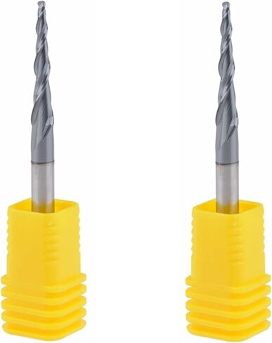 10pcs Ball Nose Tapered End Mill R0.75D420.550L2F HRC55 Tungsten Solid Carbide Taper Ball Nose End Mill Milling Cutter CNC Router Bit in Kuwait