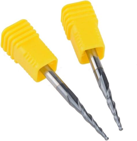 10pcs Ball Nose Tapered End Mill R0.75D420.550L2F HRC55 Tungsten Solid Carbide Taper Ball Nose End Mill Milling Cutter CNC Router Bit in Kuwait