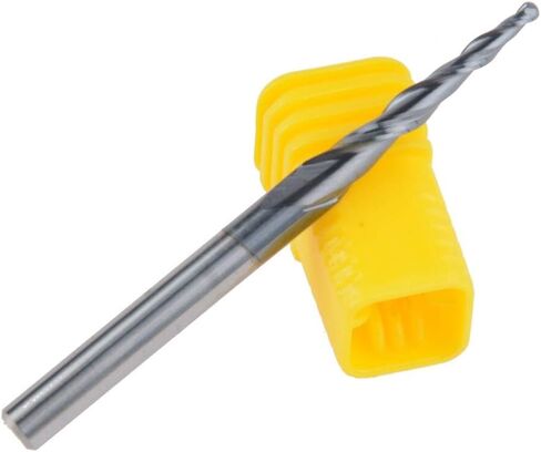 10pcs Ball Nose Tapered End Mill R0.75D420.550L2F HRC55 Tungsten Solid Carbide Taper Ball Nose End Mill Milling Cutter CNC Router Bit in Kuwait
