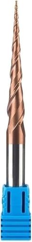 2 Flute Tapered Ball Nose Spiral End Mill HRC55 Titanium Coating Wood Metal Engraving Milling Cutter 2D and 3D Carbide CNC Router Bit(R0.25 * 30.5 * 6 * 75) in Kuwait