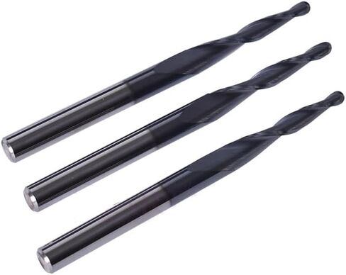 1 قطعة مطحنة نهاية الكرة مدبب R0.25-R2.0 مطحنة نهاية كربيد التنغستن الصلبة 3.175 مللي متر-8 مللي متر عرقوب CNC تفتق الخشب قاطعة المطحنة المعدنية (R0.5X15X3.175DX38L) in Kuwait