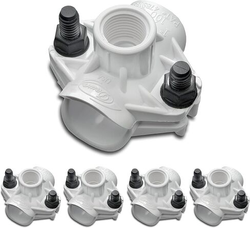 Dawn Industries 125C, 1-1/4" Saddle Tee x 1/2˝ FPT, KwikSeal Plastic Saddles Poly, Made in USA (1pc) in Saudi Arabia