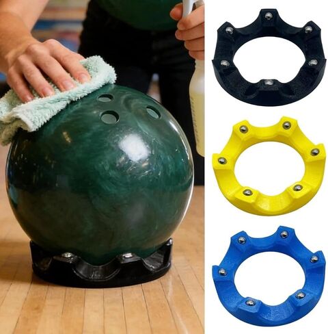 Bowling Ball Spinner Stand - 360°Smooth Rotating Ball Cup Holder,Balls Cleaner Rotation Cup Rotating Holder Ring,Universal Bowling Accessories for Optimal Performance,Cleaning & Polishing,Easy Grip in Saudi Arabia