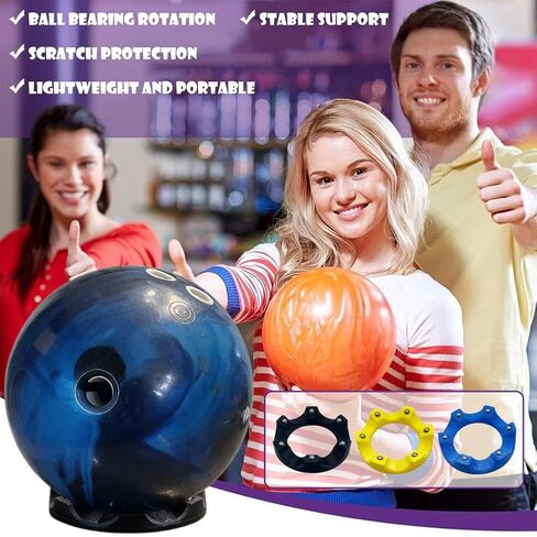 Bowling Ball Spinner Stand - 360°Smooth Rotating Ball Cup Holder,Balls Cleaner Rotation Cup Rotating Holder Ring,Universal Bowling Accessories for Optimal Performance,Cleaning & Polishing,Easy Grip in Saudi Arabia