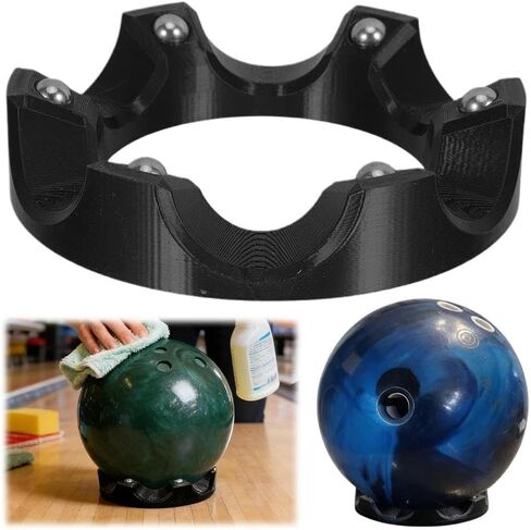 Bowling Ball Spinner Stand - 360°Smooth Rotating Ball Cup Holder,Balls Cleaner Rotation Cup Rotating Holder Ring,Universal Bowling Accessories for Optimal Performance,Cleaning & Polishing,Easy Grip in Saudi Arabia