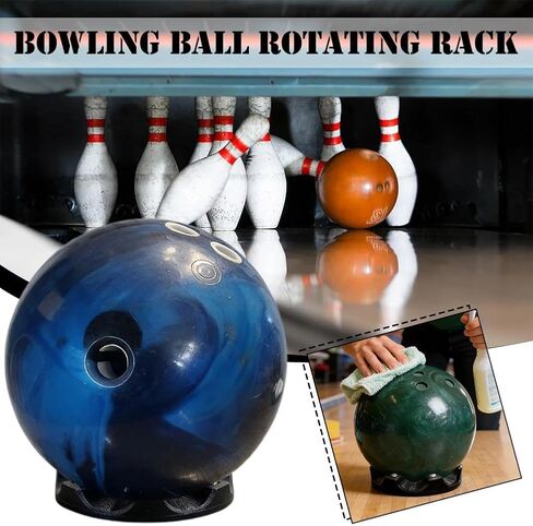 Bowling Ball Spinner Stand - 360°Smooth Rotating Ball Cup Holder,Balls Cleaner Rotation Cup Rotating Holder Ring,Universal Bowling Accessories for Optimal Performance,Cleaning & Polishing,Easy Grip in Saudi Arabia