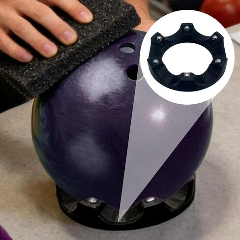 Bowling Ball Spinner Stand - 360°Smooth Rotating Ball Cup Holder,Balls Cleaner Rotation Cup Rotating Holder Ring,Universal Bowling Accessories for Optimal Performance,Cleaning & Polishing,Easy Grip in Saudi Arabia