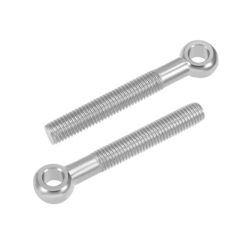 2/5pcs M6 M8 M10 M14 Threaded Eye Bolts Machinery Shoulder Swing Lifting Bolt 304 Stainless Steel Thread(M14 x 100mm 2pcs) in Saudi Arabia
