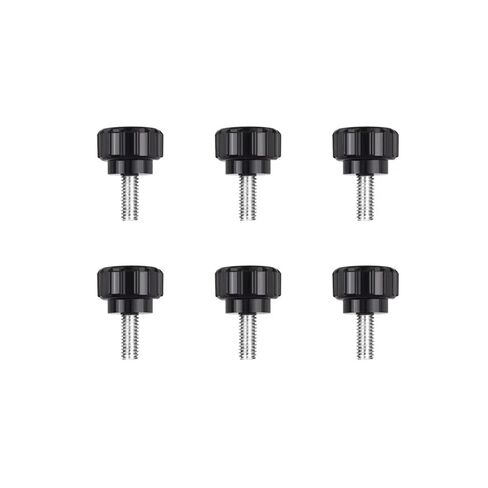6/12Pcs M4x10mm Threaded Knurled Thumbscrew Carbon Steel Clamping Knobs Grip Thumb Screw Mounting Screws(6Pcs-Black 2) in Saudi Arabia