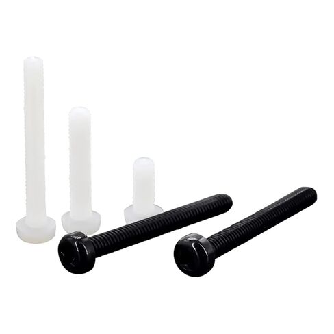 30-500Pcs Metric Thread White Or Black Nylon Plastic Insulation Phillips Pan Head Cross Round Machine Screw Bolt Length 4-50mm(Black,M5x8 (50Pcs)) in Saudi Arabia