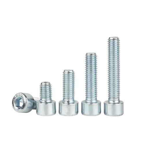 8. Grade White Zinc Plated Hexagon Hex Socket Cup Cap Bolts Full Half Thread Screws M3 M4 M5 M6 M8 M10(M8x90half 5pcs) in Saudi Arabia