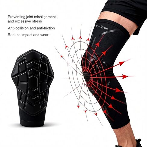 Basketball Knee Pads Compression Leg Sleeves,knee sleeves,for Basketball,Volleyball,Weightlifting All Sports protective equipment,black 2pcs-L in Saudi Arabia