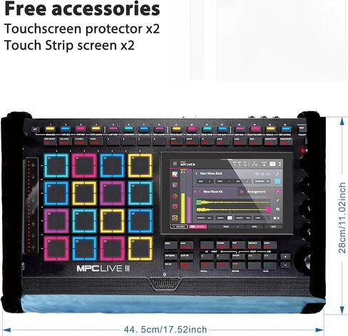 Premium Audio Workstation Cover Compatible with MPC Live III Dual-Layer Fabric with Hook-and-Loop Closure, Suitable for Studio and Home Production Daily Use in Saudi Arabia
