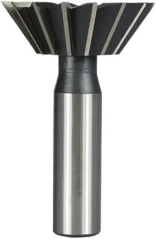 1pcs Dovetail Milling Cutter 45/55/60 Degrees HSS Straight Shank Dovetail Slot Cutter End Mill 10-60mm Cutting Diameter CNC Router Bit for Metal Cutting Grooving(20x45 Degrees) in Kuwait