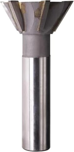 1pcs Carbide Dovetail Cutter 45/55/60 Degrees Dovetail Groove Milling Cutter 16-60mm Cutting Diameter Straight Shank End Mill for Metal Cutting(45x55degrees) in Kuwait