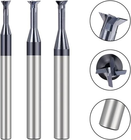 1 Pcs 45/60 Degree HSS Straight Shank Dovetail Slot Cutter End Mill CNC Bit 1.5-16mm T Slotting Milling Bit Dovetail Milling Cutter Carbide End Mill Groove Cutter in Kuwait