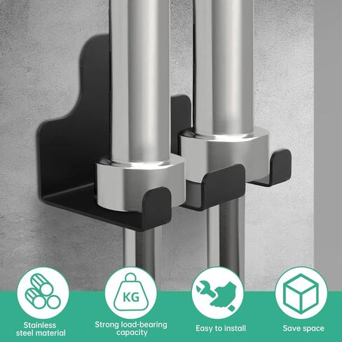 Barbell Wall Holder, Garage Gym Bar Wall Rack, Vertical Barbell Mount Rack, Space Saving Commercial or Home Gym Accessory,Holds Under 30mm Bar Size in Kuwait