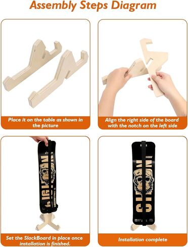 رف عرض لوحة Slack Slackline - حامل لوح توازن قوي قابل للفصل، ملحق تخزين ثابت يناسب لوح الوقوف مقاس 60 بوصة للتدريب على التوازن في الرياضة وفي الهواء الطلق in Kuwait