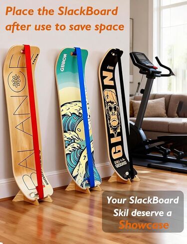 رف عرض لوحة Slack Slackline - حامل لوح توازن قوي قابل للفصل، ملحق تخزين ثابت يناسب لوح الوقوف مقاس 60 بوصة للتدريب على التوازن في الرياضة وفي الهواء الطلق in Kuwait