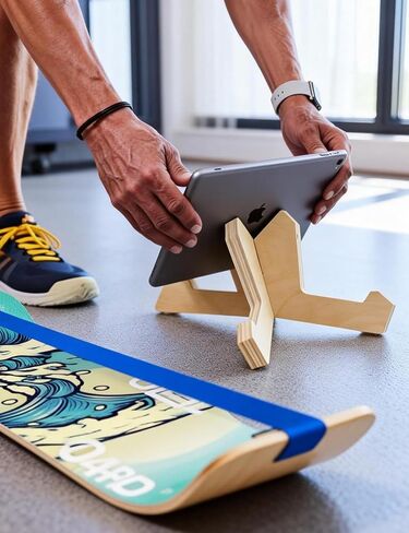 رف عرض لوحة Slack Slackline - حامل لوح توازن قوي قابل للفصل، ملحق تخزين ثابت يناسب لوح الوقوف مقاس 60 بوصة للتدريب على التوازن في الرياضة وفي الهواء الطلق in Kuwait