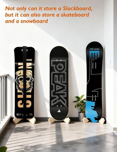 رف عرض لوحة Slack Slackline - حامل لوح توازن قوي قابل للفصل، ملحق تخزين ثابت يناسب لوح الوقوف مقاس 60 بوصة للتدريب على التوازن في الرياضة وفي الهواء الطلق in Kuwait